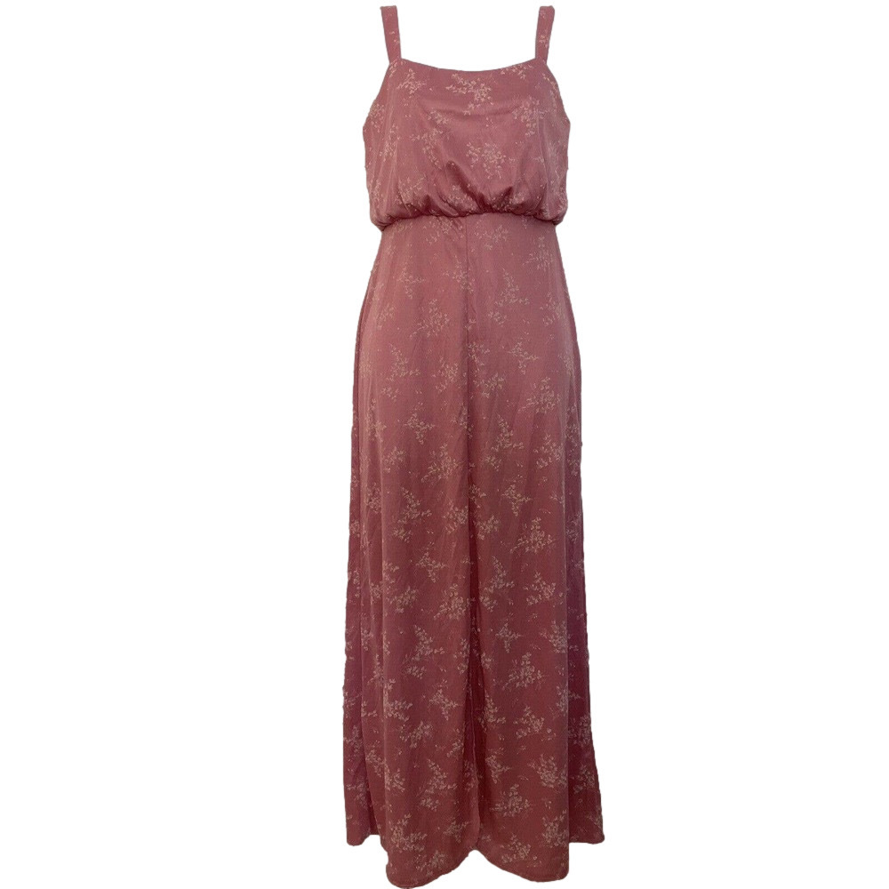🌵 Vintage 1970's Lorrie Deb Union Label Pink Long Floral Zip Formal Dress - 7/8